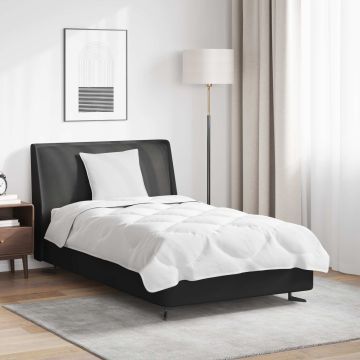 Set di Piumoni con cuscino 2 pz Bianco Microfibra