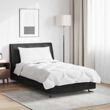 Set di Piumoni con cuscino 2 pz Bianco Microfibra