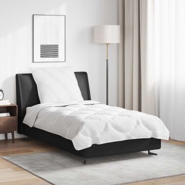 Set di Piumoni con cuscino 2 pz Bianco Microfibra