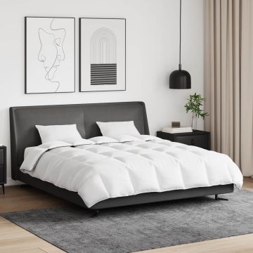 Piumone Invernale con cuscino 3 pz Bianco Piuma d'anatra
