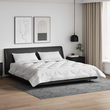 Piumone con cuscino 3 pz Bianco Microfibra