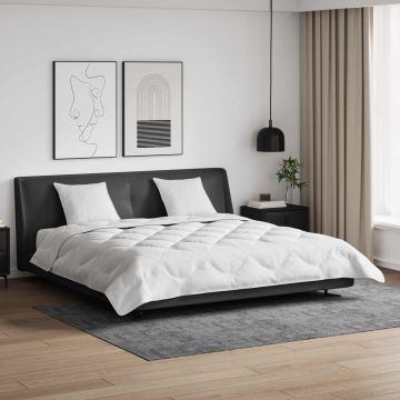 Piumone con cuscino 3 pz Bianco Microfibra