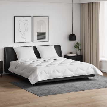 Piumone con cuscino 3 pz Bianco Microfibra