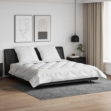 Piumone con cuscino 3 pz Bianco Microfibra