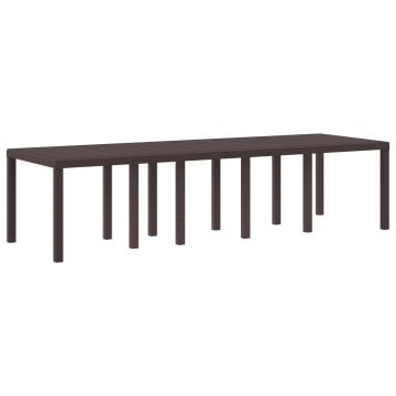 Tavolo da Giardino Marrone 300 x 100 x 73 cm polyrattan