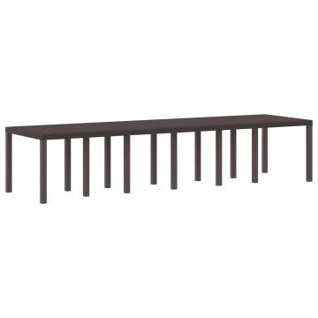 Tavolo da Giardino Marrone 350 x 100 x 74 cm polyrattan