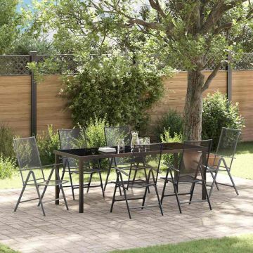 Set da Pranzo per Giardino 7 pz Antracite