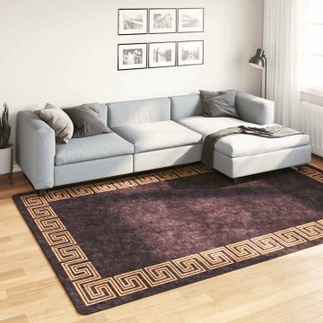 Tappeto Lavabile 190x300 cm Nero e Oro