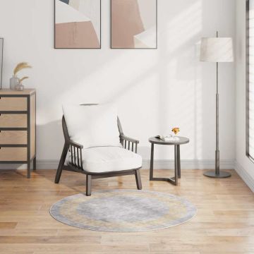 Tappeto Lavabile φ120 cm Grigio
