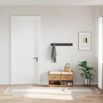 Tappeto Lavabile 80x300 cm Beige Chiaro