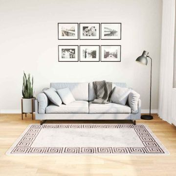 Tappeto Lavabile 120x180 cm Beige Chiaro
