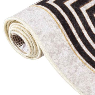 Tappeto Lavabile 160x230 cm Beige Chiaro