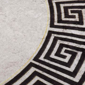 Tappeto Lavabile φ120 cm Beige Chiaro