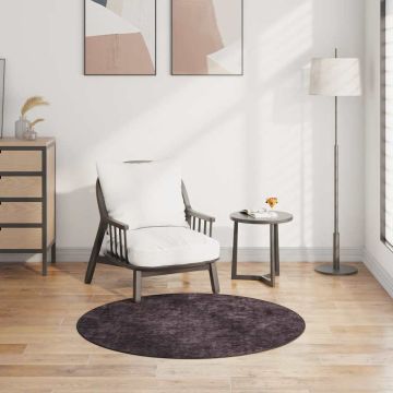 Tappeto Lavabile φ120 cm Antracite