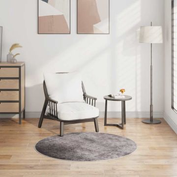 Tappeto Lavabile φ120 cm Grigio