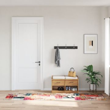 Tappeto Lavabile Patchwork 80x300 cm Multicolore