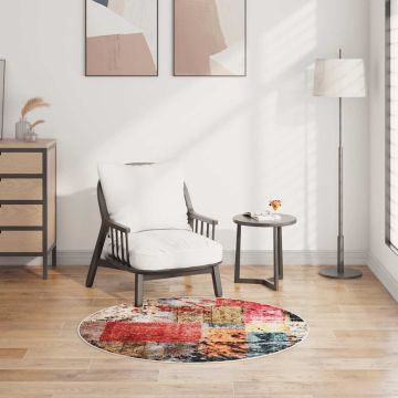 Tappeto Lavabile Patchwork φ120 cm Multicolore