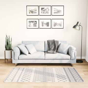 Tappeto Lavabile 80x150 cm Bianco e Nero