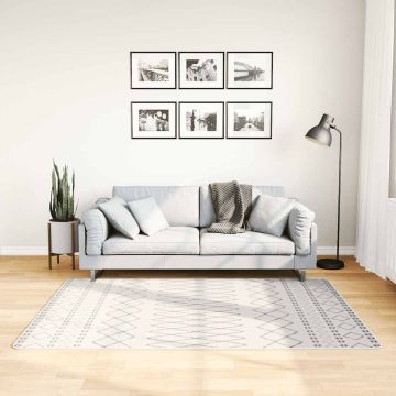 Tappeto Lavabile 120x180 cm Nero e Bianco
