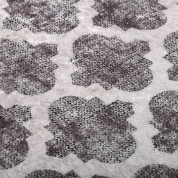 Tappeto Lavabile 160x230 cm Grigio e Bianco