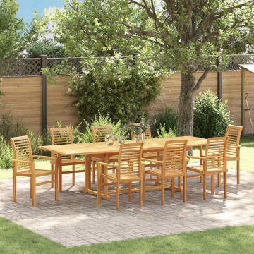 Set da Pranzo per Giardino 9 pz 280 x 100 x 75 cm