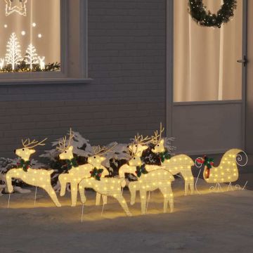 Renne LED 7 pz Oro 43 x 18 x 66 cm Tessuto