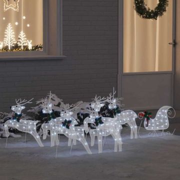 Renne LED 7 pz Bianco 43 x 18 x 66 cm Tessuto
