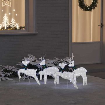 Renne LED 4 pz Argento 45 x 19 x 65 cm Tessuto