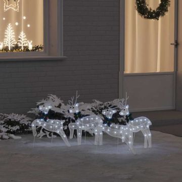 Renne LED 4 pz Bianco 45 x 19 x 65 cm Tessuto