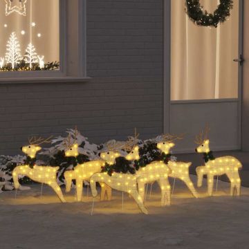 Renne LED 6 pz Oro 45 x 19 x 65 cm Tessuto