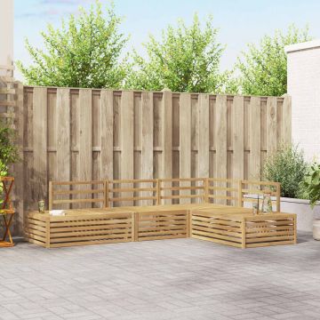 5 pz Set di divani da esterno Bianco