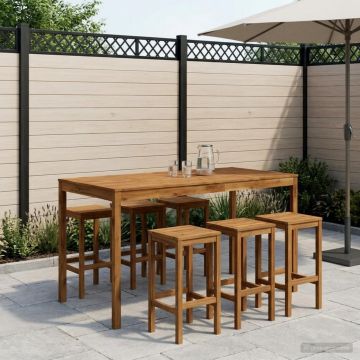 Tavolo Bar da Giardino Naturale 196 x 100 x 105 cm