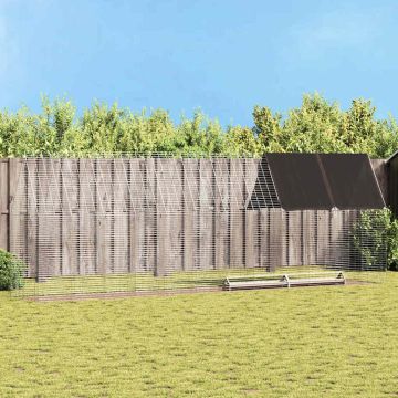 Gabbia per polli 2 pz Argento 600 x 100 x 210 cm
