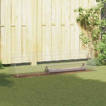 Gabbia per polli Argento 215 x 55 x 55 cm Acciaio zincato