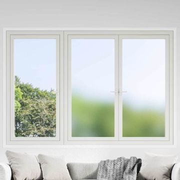 Pellicola statica per finestre Grigio Frosted 90 x 500 cm PVC