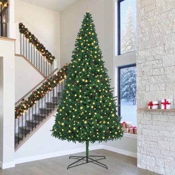 Albero di Natale con luci a corde decorative Verde 400 cm PVC