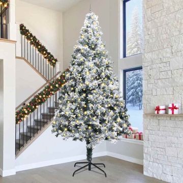Albero di Natale Artificiale Pre-illuminato con Set di Palline