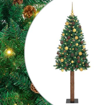 Albero di Natale snodato con 300 LED con supporto Verde 180 cm