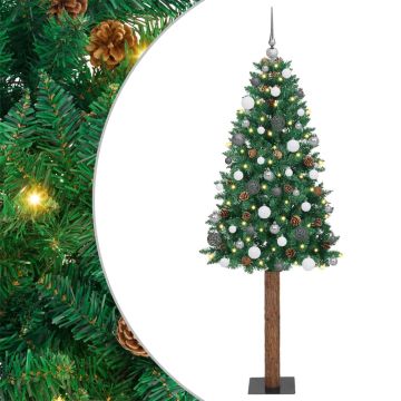 Albero di Natale snodato con 300 LED con supporto Verde 180 cm