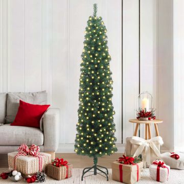 Albero di Natale artificiale con 300 LED Verde 180 cm