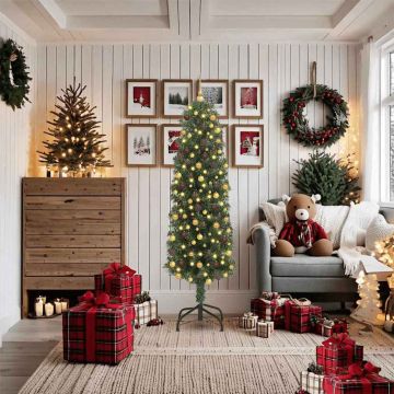 Albero di Natale artificiale con 300 LED Verde 180 cm