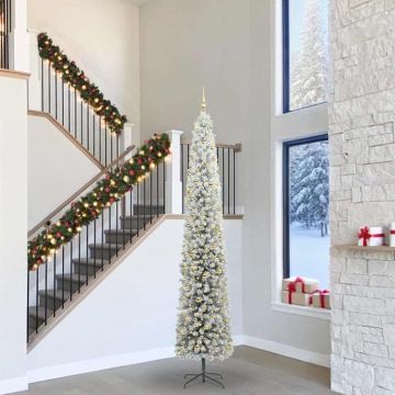 Albero di Natale artificiale Verde e Bianco 300 cm