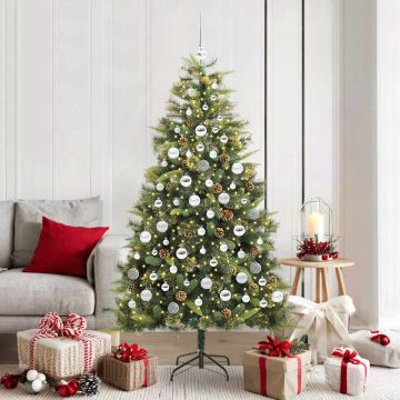Albero di Natale artificiale pieghevole con coni Verde 180 cm