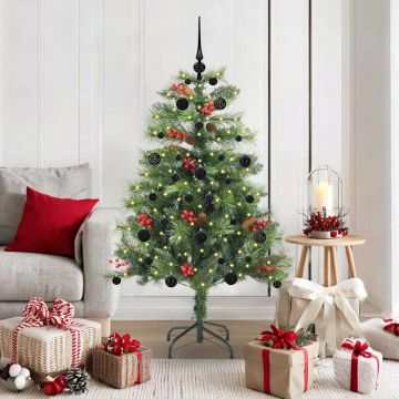 Albero di Natale artificiale 150 LED Bianco caldo PVC e Metallo