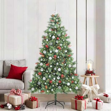 Albero di Natale artificiale 300 LED Bianco caldo PVC e Metallo