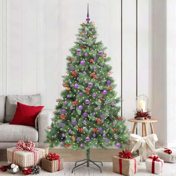 Albero di Natale artificiale 300 LED Bianco caldo PVC e Metallo