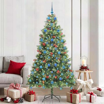 Albero di Natale artificiale 300 LED Bianco caldo PVC e Metallo