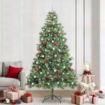 Albero di Natale artificiale 300 LED Bianco caldo PVC e Metallo