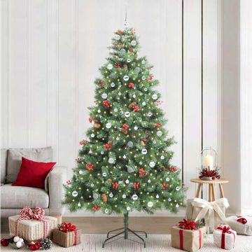 Albero di Natale artificiale 300 LED Bianco caldo PVC e Metallo