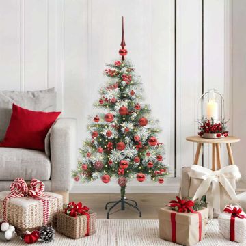 Albero di Natale artificiale Verde e bianco 120 cm